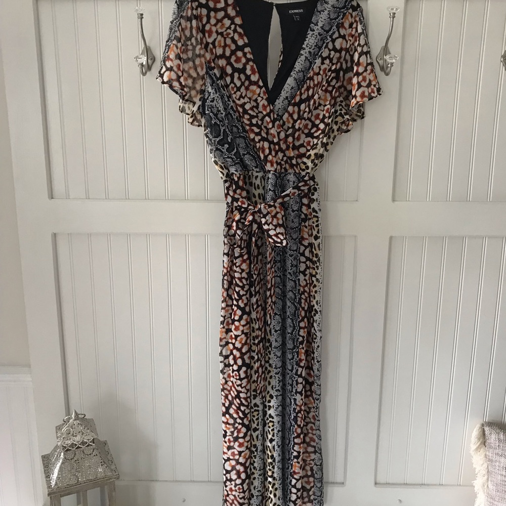 Express Jumpsuit, Mixed Animal Prints - image 2